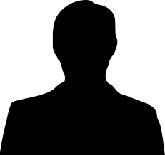 Black and White Silhouette Male Head